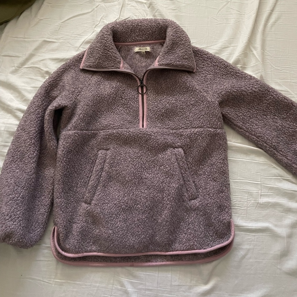 Madewell Sherpa half zip fleece